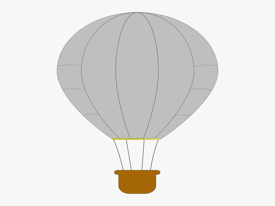 Gray Hot Air Balloon Svg Clip Arts - Clip Art Air Balloon, Transparent Clipart