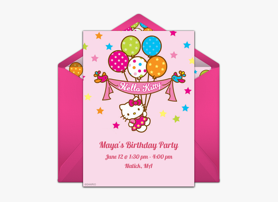 Hello Kitty Invite, Transparent Clipart