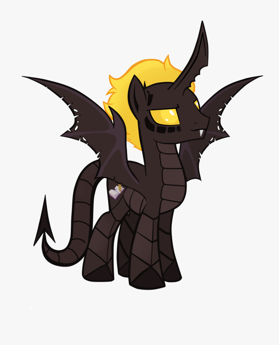 Das Leben, Curved Horn, Demon Pony, Fangs, Oc, Oc Only, - Pony Demon, Transparent Clipart