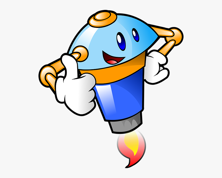 Cartoon Robot Thumbs Up, Transparent Clipart