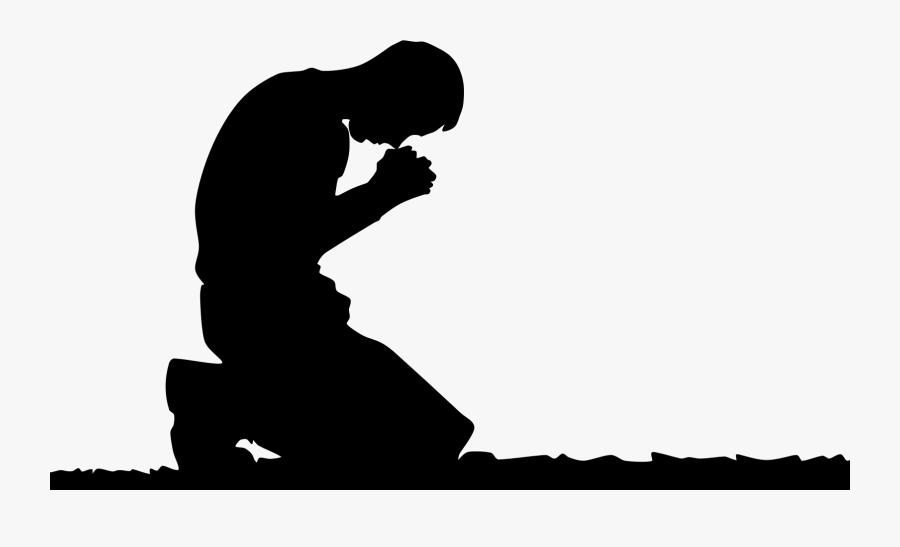 Praying Hands Prayer Kneeling Salah Clip Art - Prayer Silhouette, Transparent Clipart