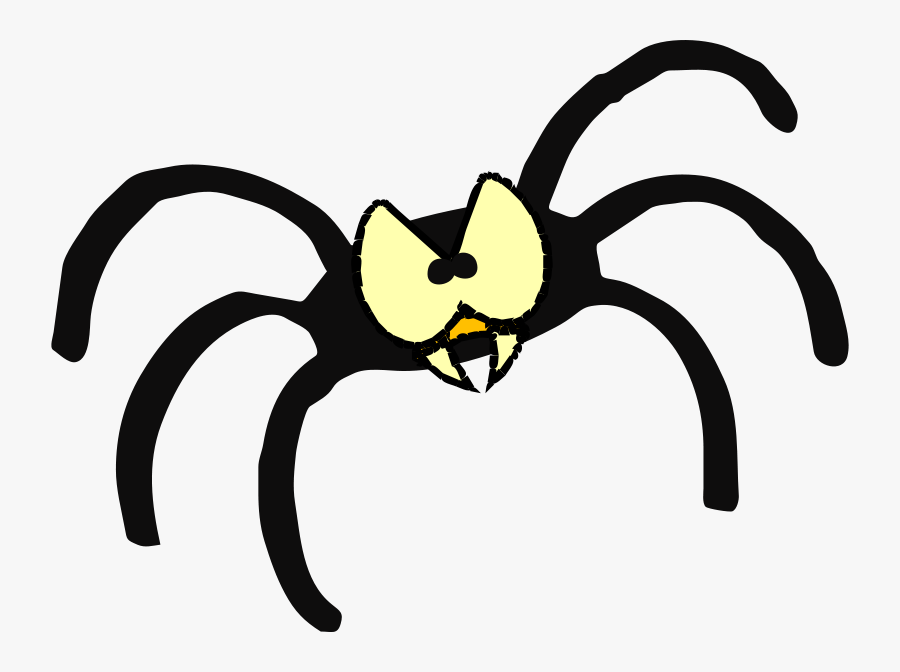 Cartoon Mean Spider, Transparent Clipart