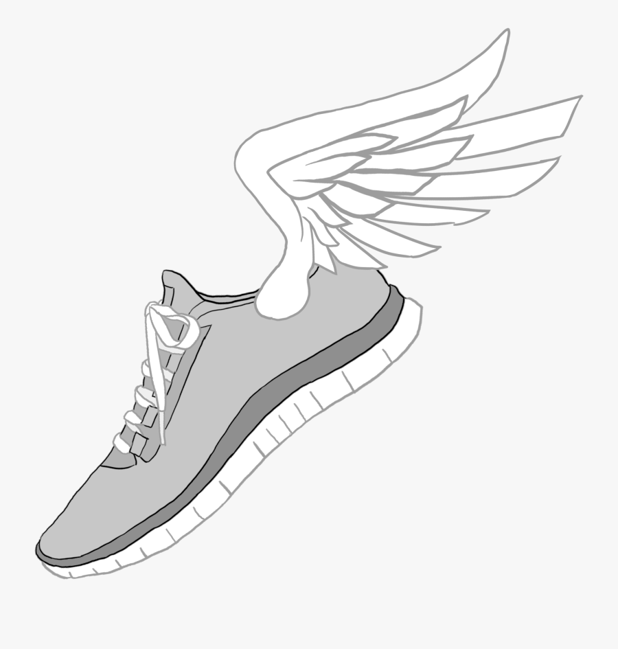 Easy Drawing Of Running Shoes, Transparent Clipart