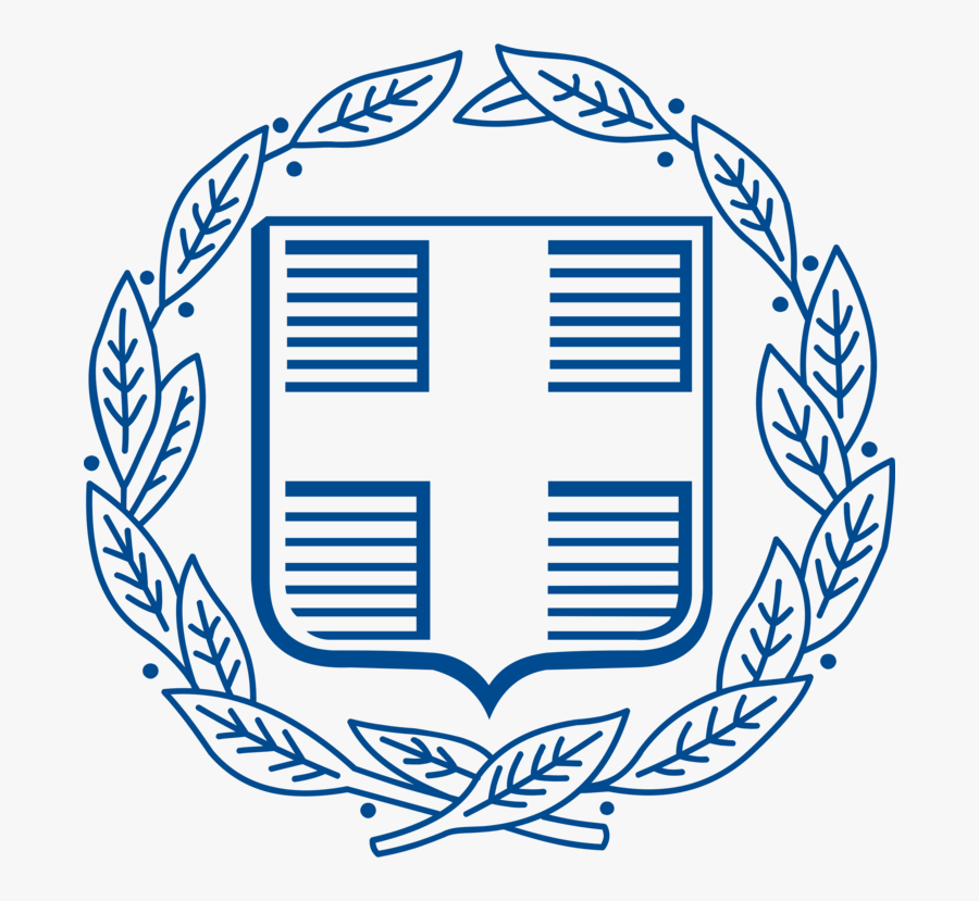 Line Art,emblem,symmetry - Hellenic Republic Logo, Transparent Clipart