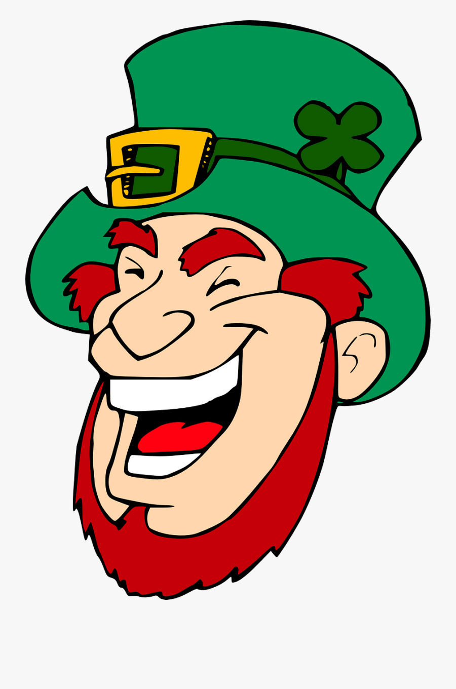 Leprechaun Face Clipart, Transparent Clipart