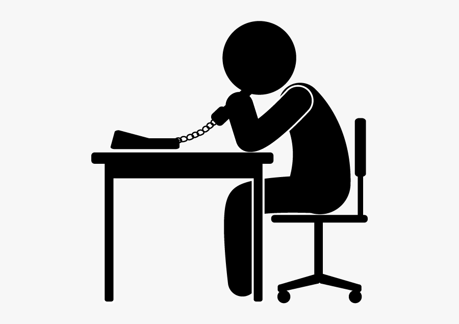 Person At Desk Clipart, Transparent Clipart