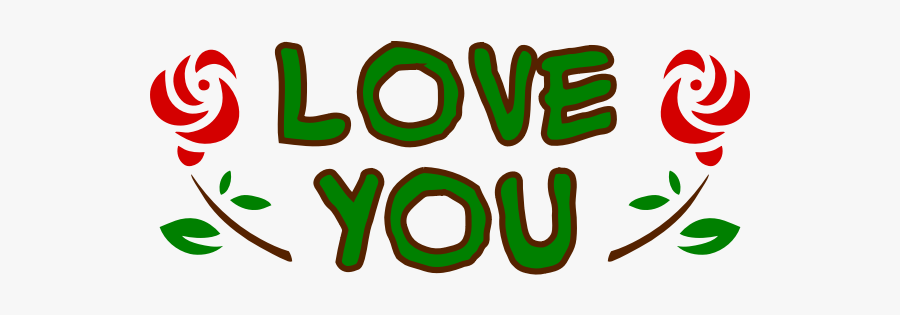""love You" - Graphic Design, Transparent Clipart
