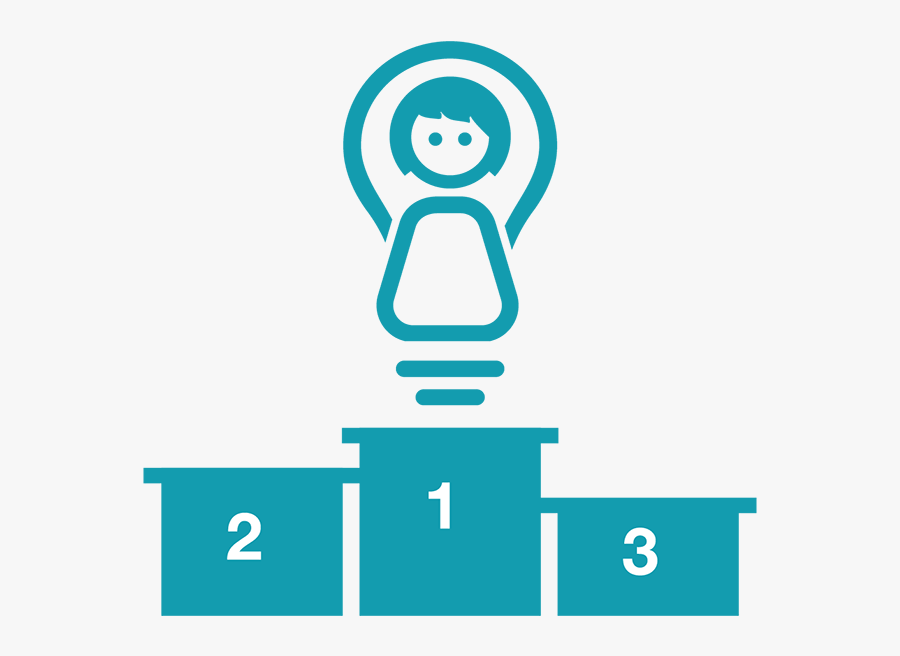 Icon On A 1st Place Podium-light Green - Portable Network Graphics, Transparent Clipart