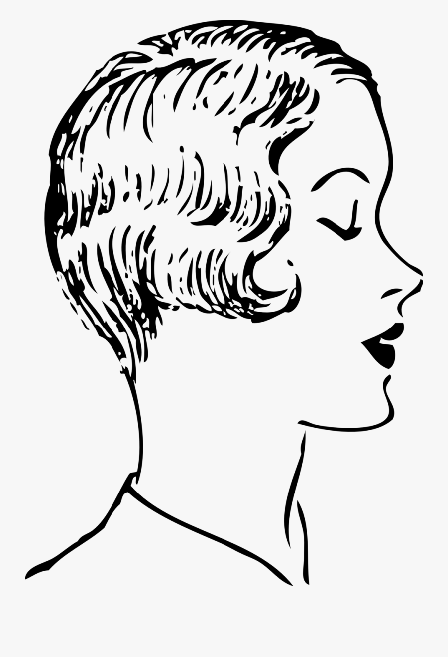 Cut Hair Clip Art Black And White, Transparent Clipart