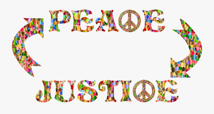 Text,graphic Design,circle - Symbol Peace And Justice, Transparent Clipart