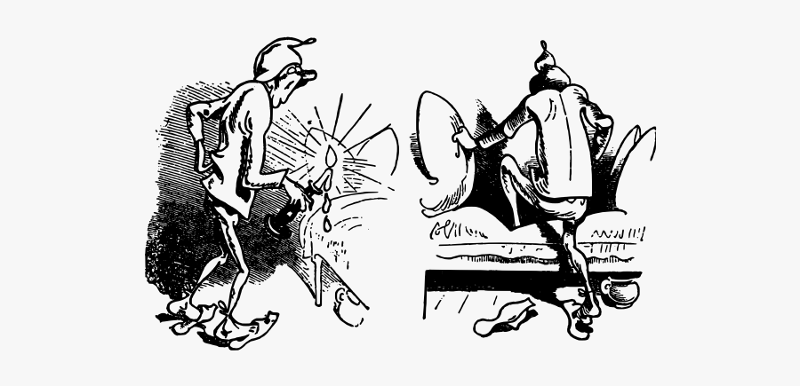 Vector Illustration Of Comic Man Going To Sleep - Wilhelm Busch Max Und Moritz, Transparent Clipart