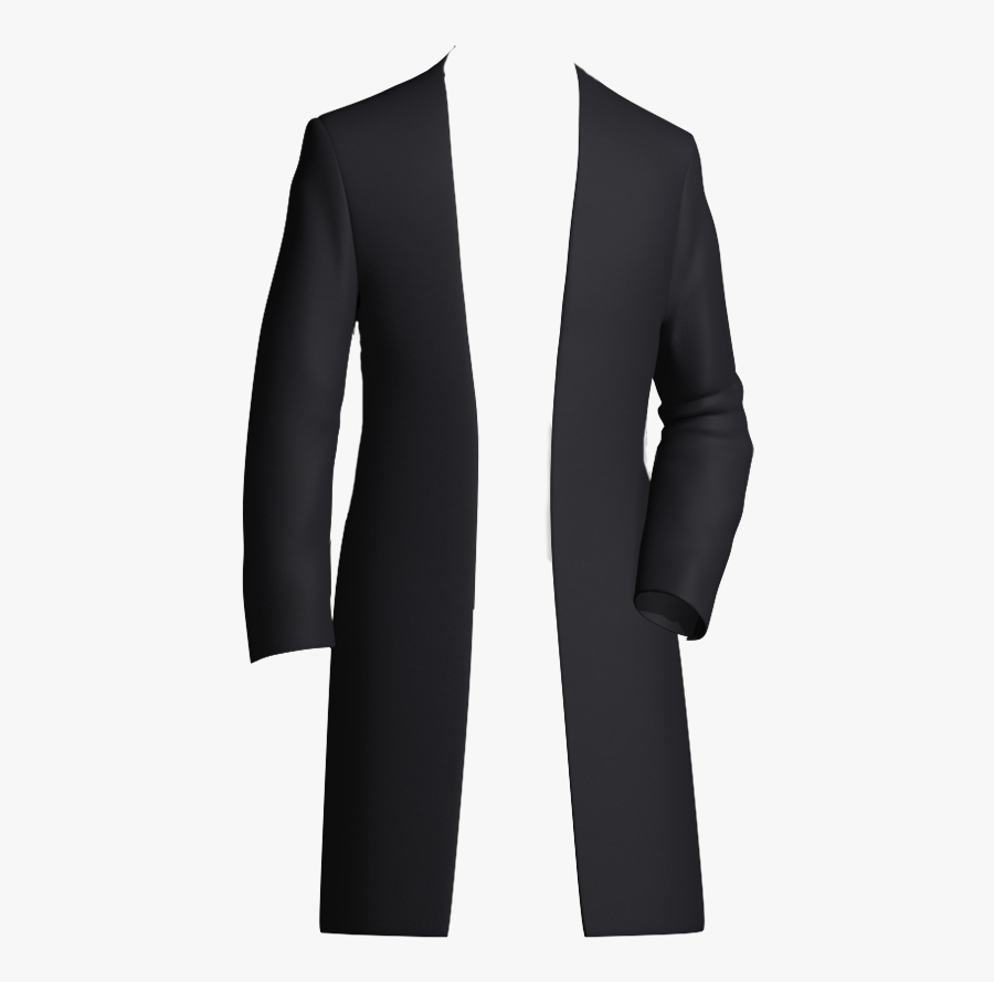 Long Black Coat Png, Transparent Clipart