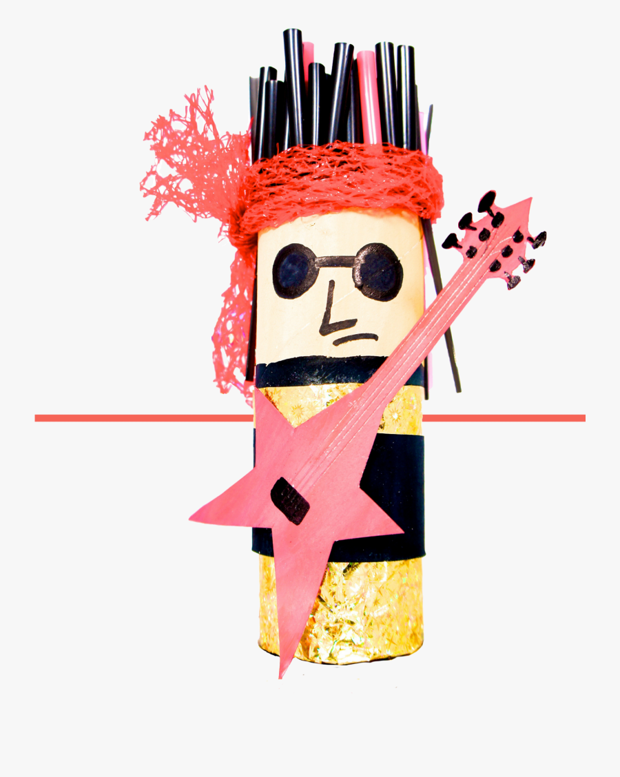 Rock Star Toilet Paper Roll Clipart , Png Download - Rock And Roll Crafts For Kids, Transparent Clipart