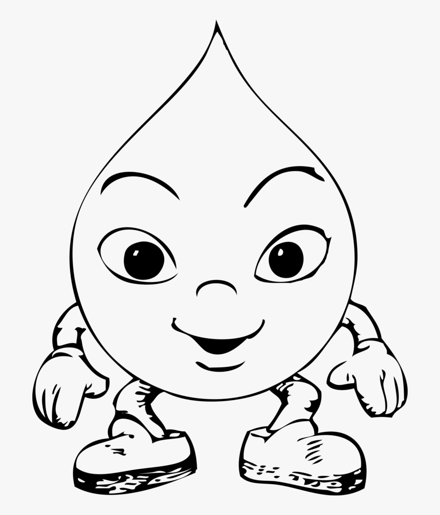 Cartoon Raindrop, Transparent Clipart