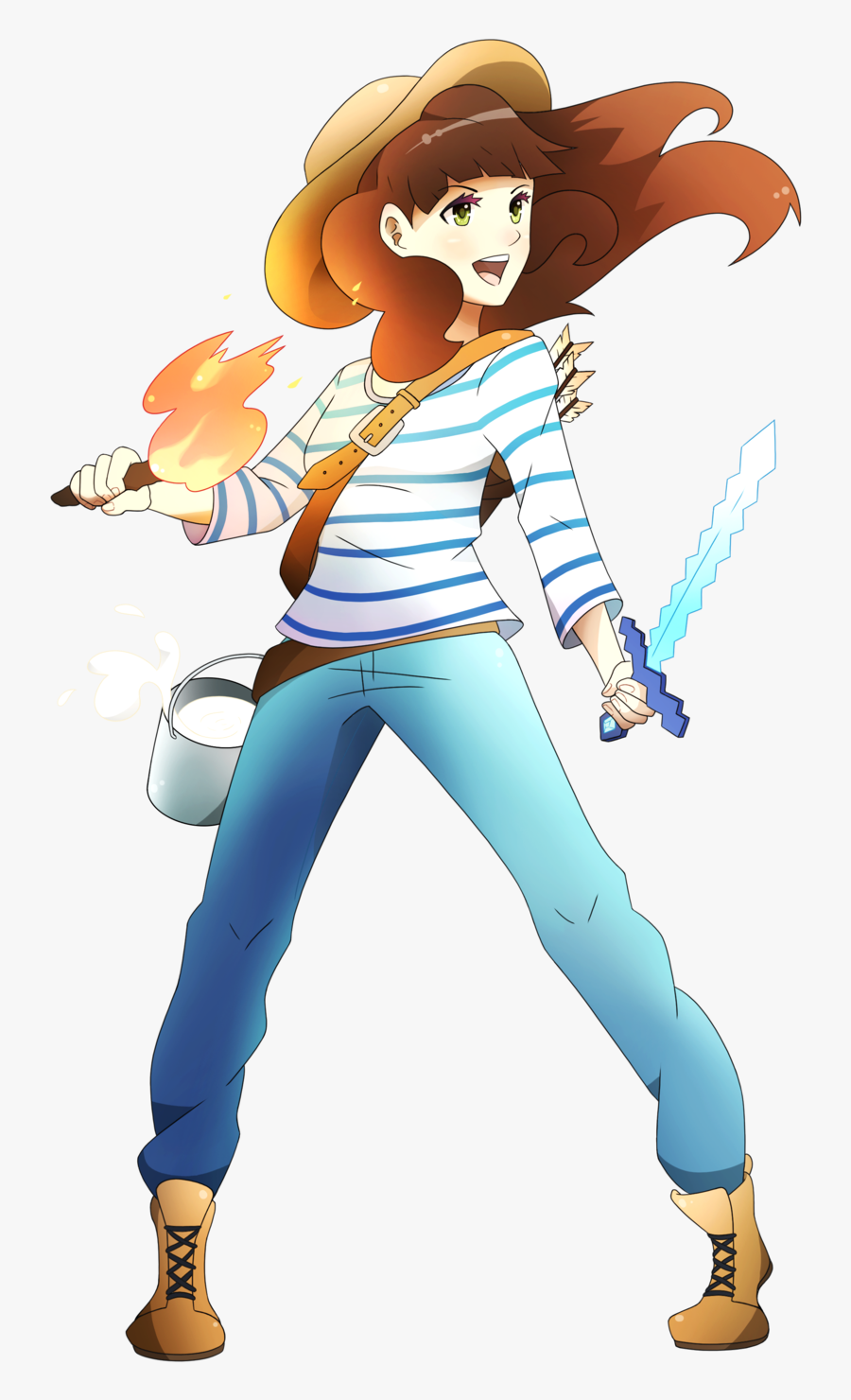 Ihascupquake Drawing Minecraft Dog Transparent Png - Fan Art Stacy Plays, Transparent Clipart