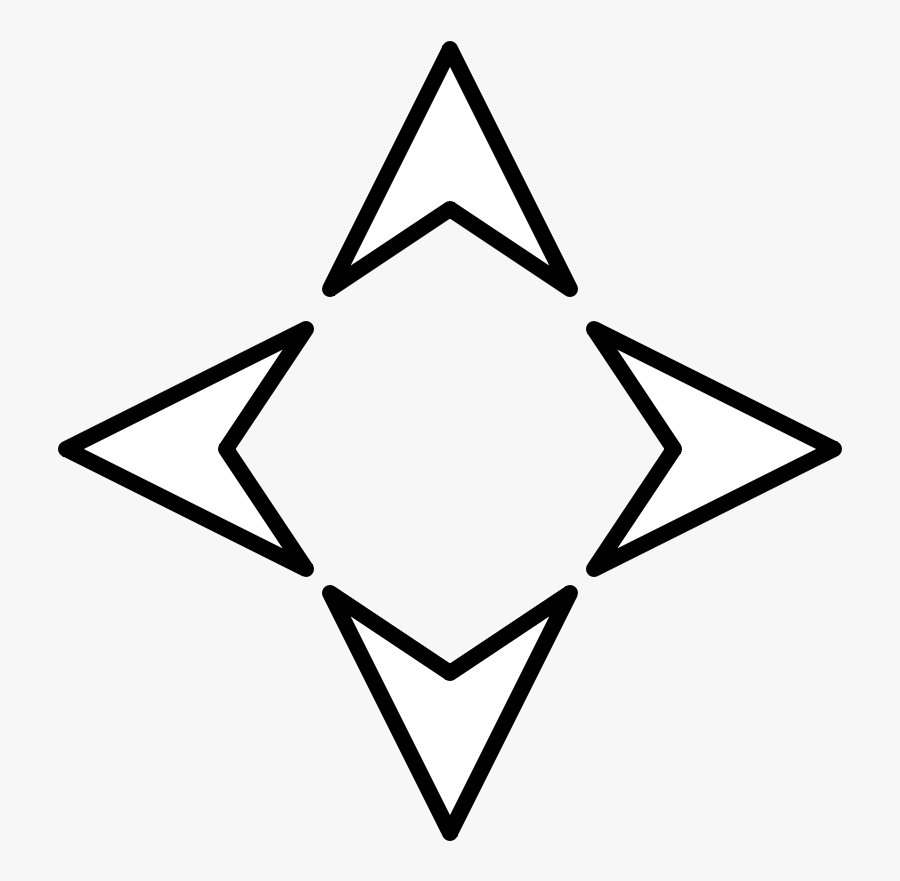 4 Direction Arrow, Transparent Clipart