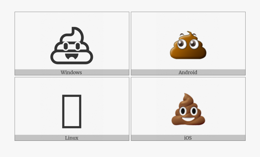 Pile Of Poo On Various Operating Systems - Utf 8 Poo, Transparent Clipart