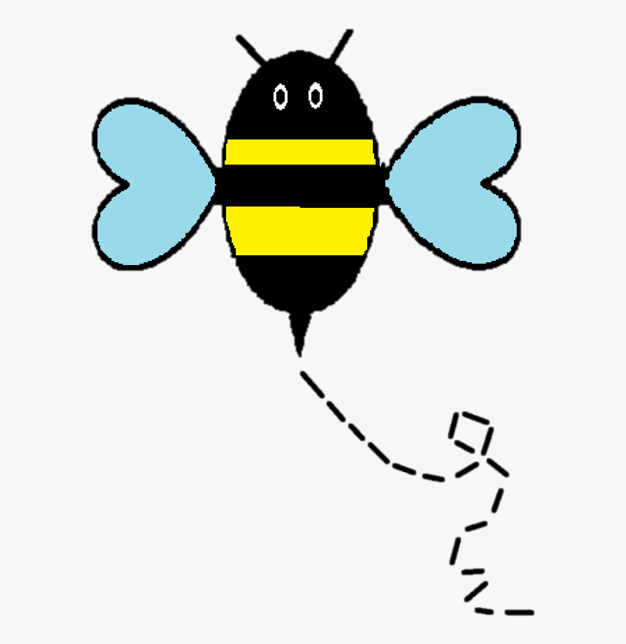 Bee With Buzz Tail, Transparent Clipart