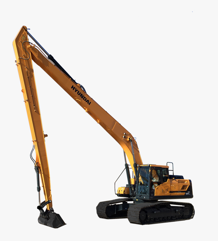 Hx300lr - Hyundai Long Reach Excavator, Transparent Clipart