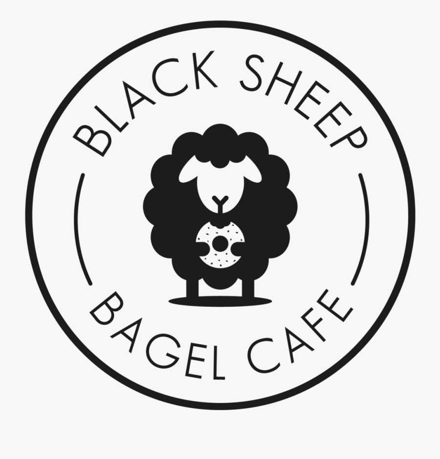 Black Sheep2 Circular Logo - Black Sheep Bagel Cafe, Transparent Clipart