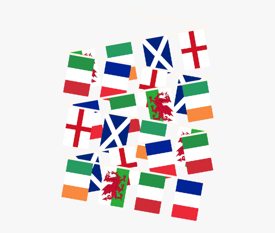 Buy Giant Nations Bunting - 6 Nations Flags Png, Transparent Clipart