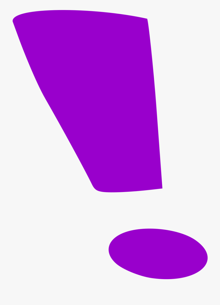 Purple Exclamation Mark, Transparent Clipart
