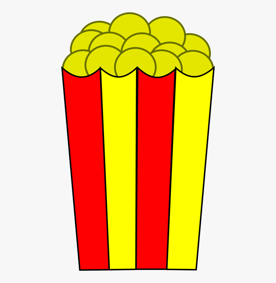 Popcorn Snack Food - Popcorn Box Clip Art, Transparent Clipart