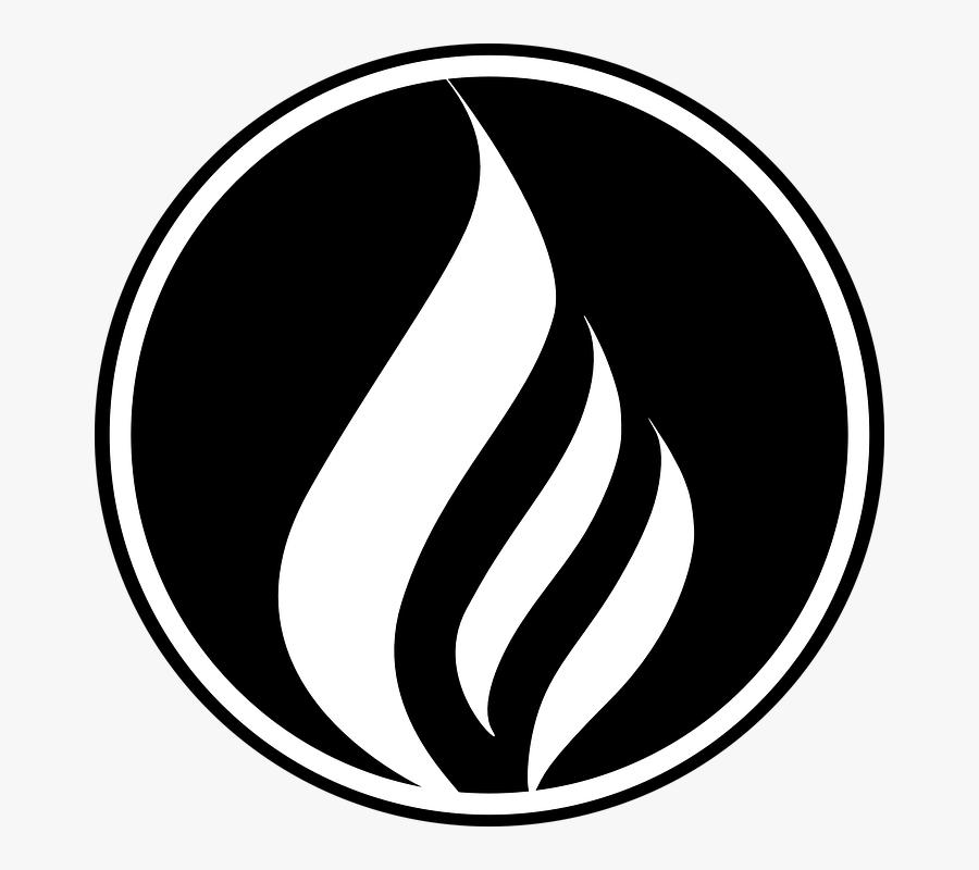 Footer Logo - Black Flame Logo, Transparent Clipart