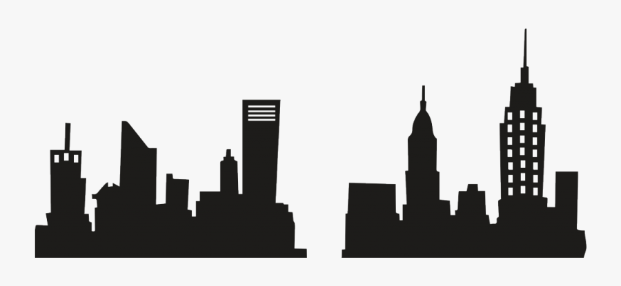 T Shirt New York City Skyline Decal Building - New York Buildings Silhouette, Transparent Clipart