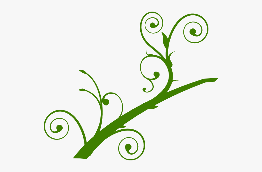 Green Branch Leaves Svg Clip Arts - Branch With Leaves Clipart, Transparent Clipart