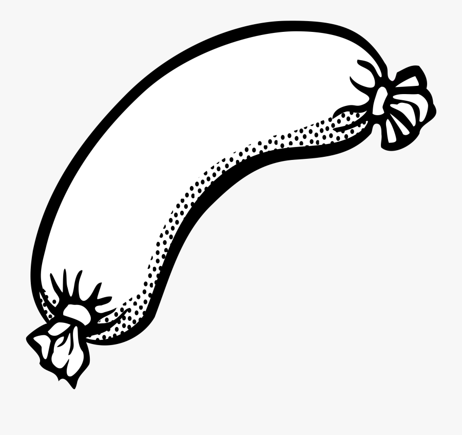 Clipart - Sausage Clipart Black And White, Transparent Clipart