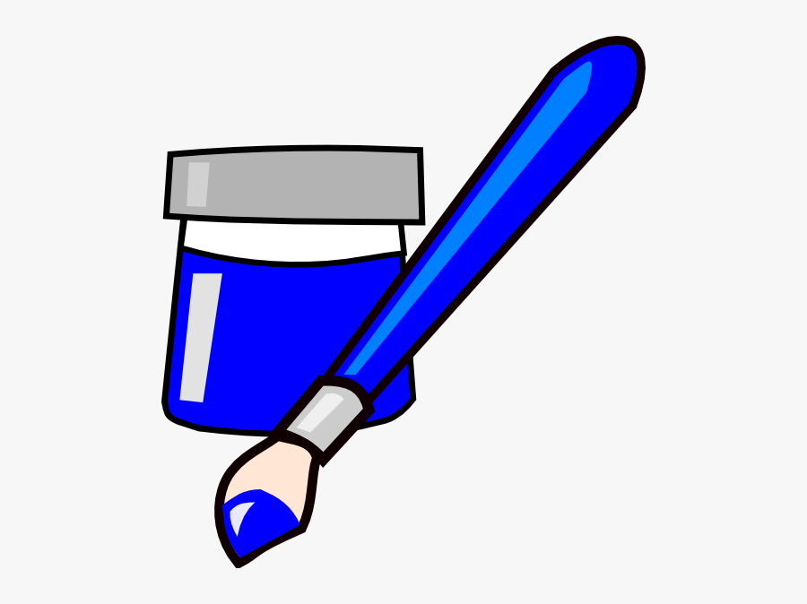 Paint Svg Clip Arts - Blue Paint Brush Clipart, Transparent Clipart
