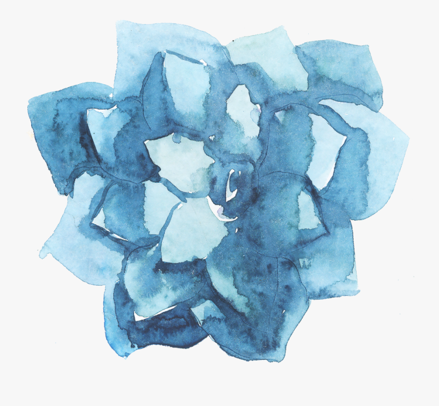 Flower Watercolor Blue Png, Transparent Clipart