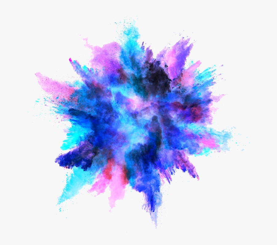 Blue Color Powder Explosion Png Image - Color Explosion Transparent Background, Transparent Clipart