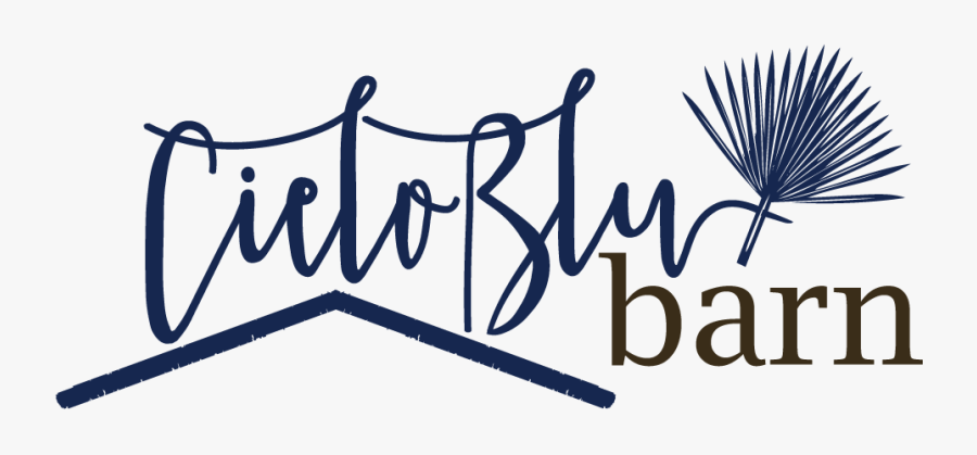 Cielo Blu Barn - Calligraphy, Transparent Clipart