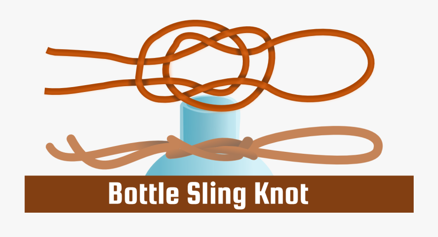 Bottle Knot Infographic Scoutmastercg - Bottle Sling Knot, Transparent Clipart