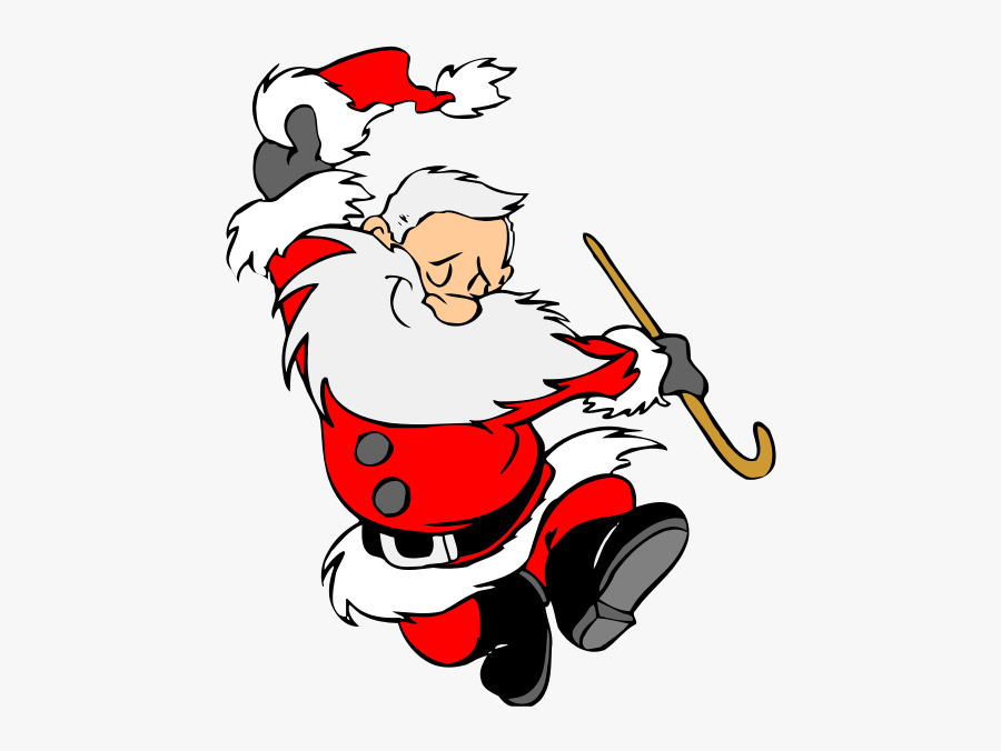 Dancing Santa - Dancing Santa Cartoon, Transparent Clipart
