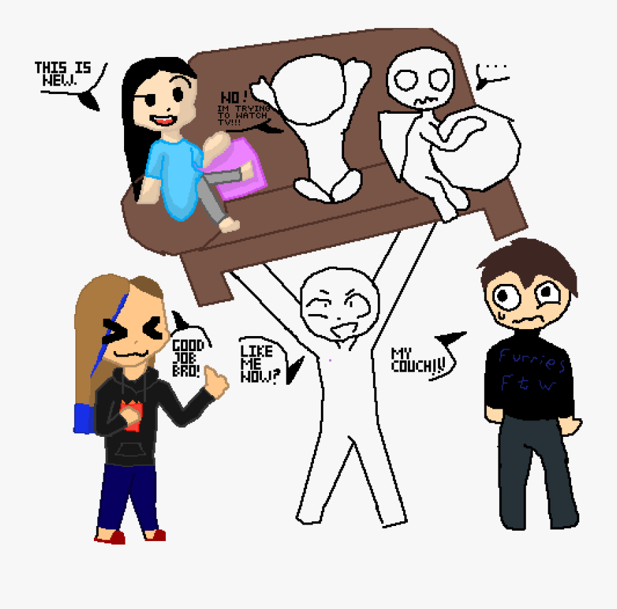 Draw The Squad Couch, Transparent Clipart