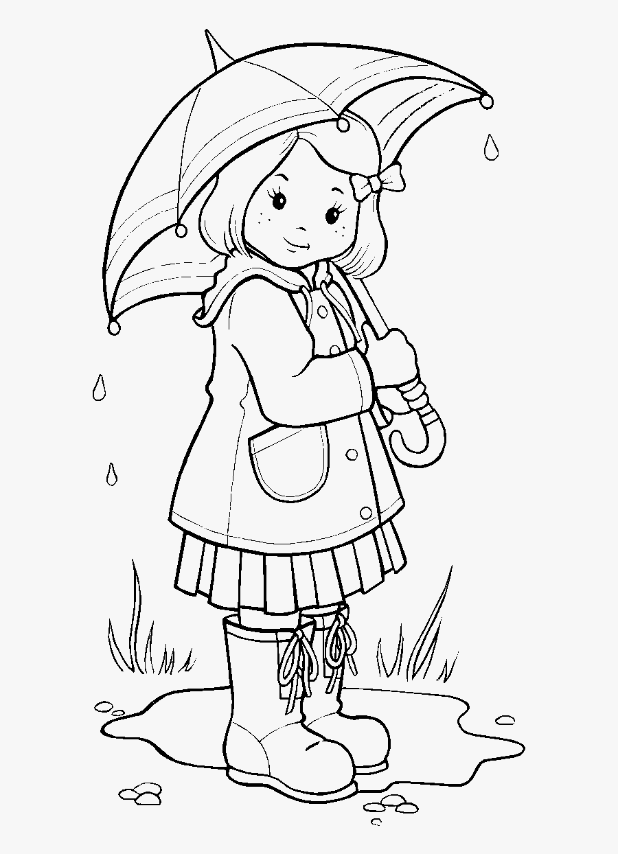 Pictures Of Rainy Day - Simple Rainy Season Drawing, Transparent Clipart