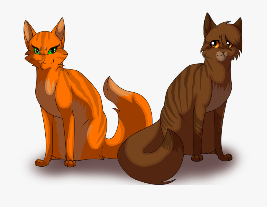 Transparent Cats Eating Clipart - Warriors Squirrelflight And Leafpool, Transparent Clipart