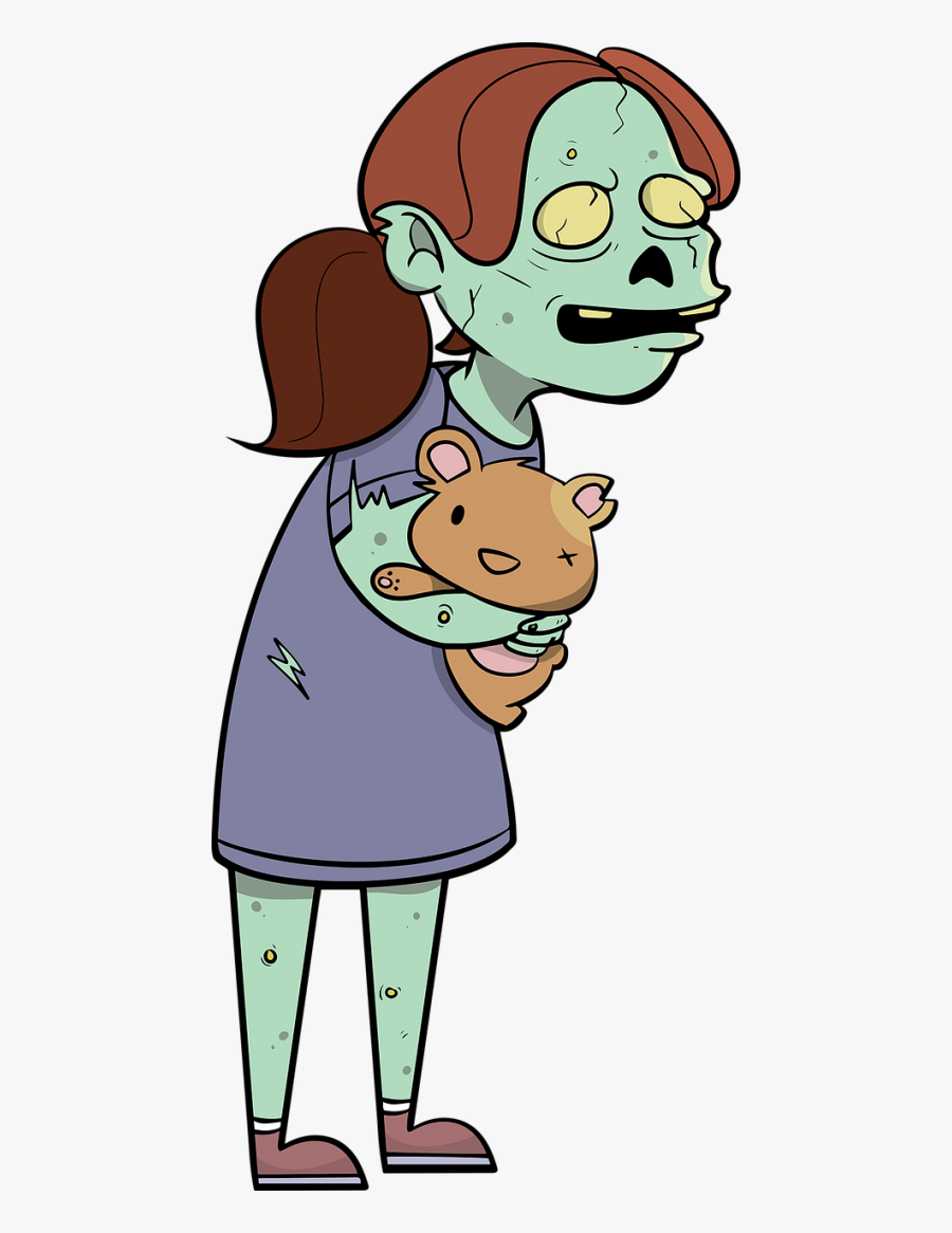 Zombie Cartoon Child Clipart , Png Download - Zombie Girl Clipart Transparent Background, Transparent Clipart