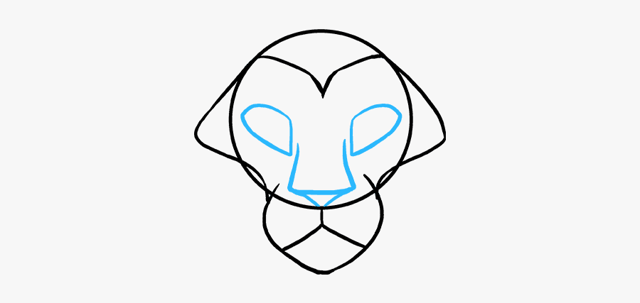 How To Draw Lion Head - Drawing, Transparent Clipart