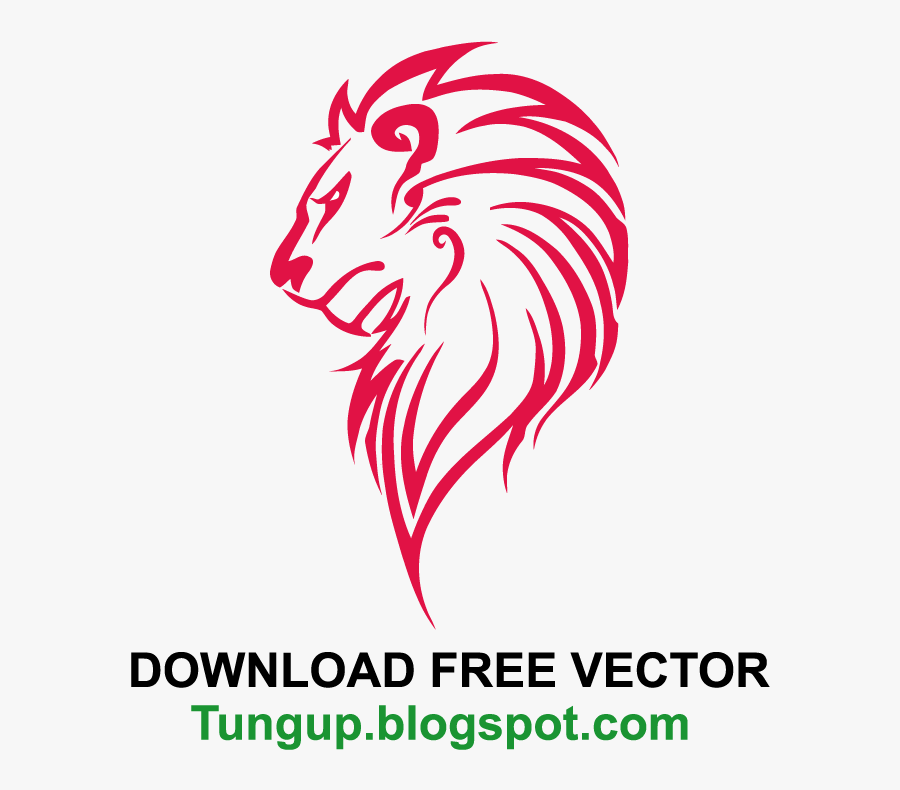 Logo Vector Premium Lion Head Abstract Simple Lion- - Lion Pencil Drawing Easy, Transparent Clipart