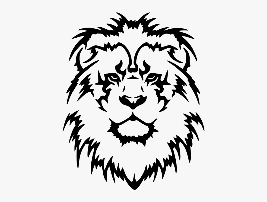 Head Wall Sticker Decal Lion Bumper Clipart - Tribal Lions Head Tattoo, Transparent Clipart