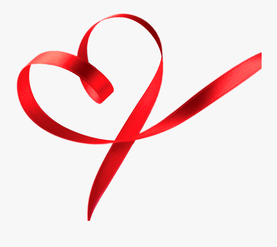 Ribbon Heart Cliparts - Transparent Background Ribbon Heart Png, Transparent Clipart
