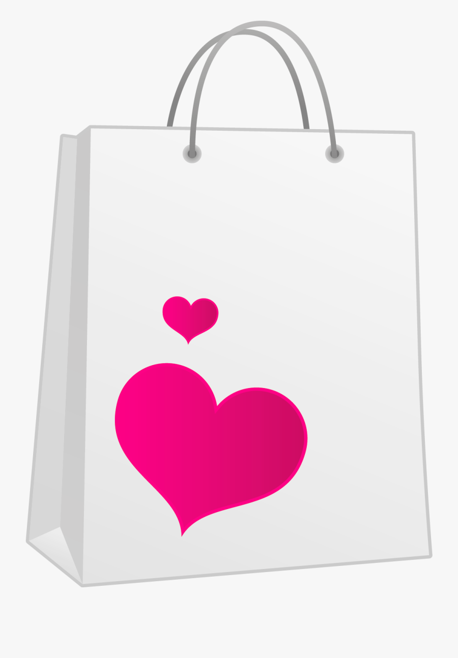 Valentine Pink Heart Bag Png Clipart - Valentines Bag Transparent, Transparent Clipart
