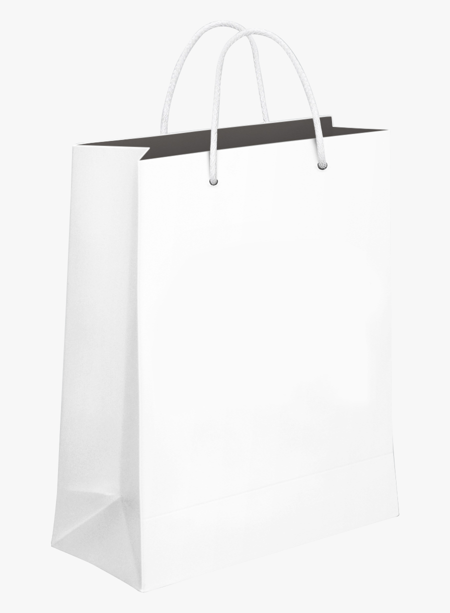 Transparent Background White Shopping Bag Png, Transparent Clipart