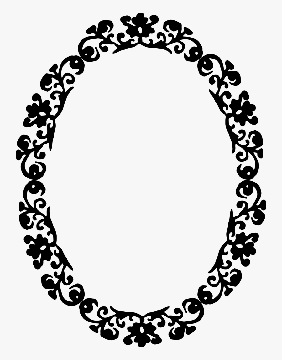 Monochrome Photography,body Jewelry,oval - Oval Png Borders, Transparent Clipart