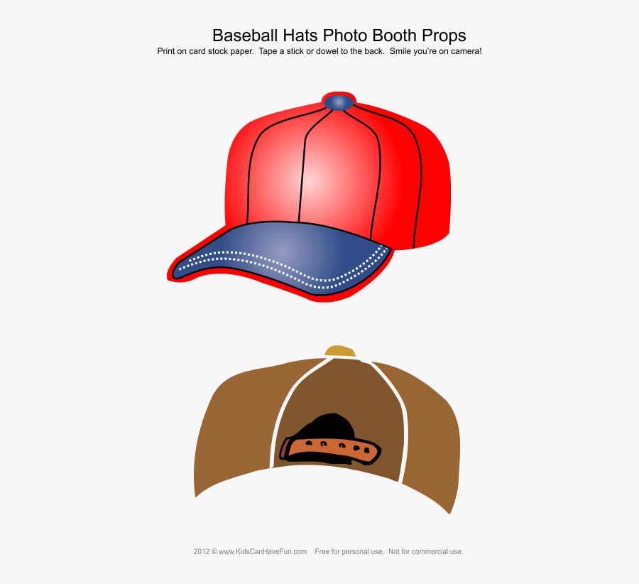 Baseball Hats Photo Booth Props - Baseball Cap, Transparent Clipart