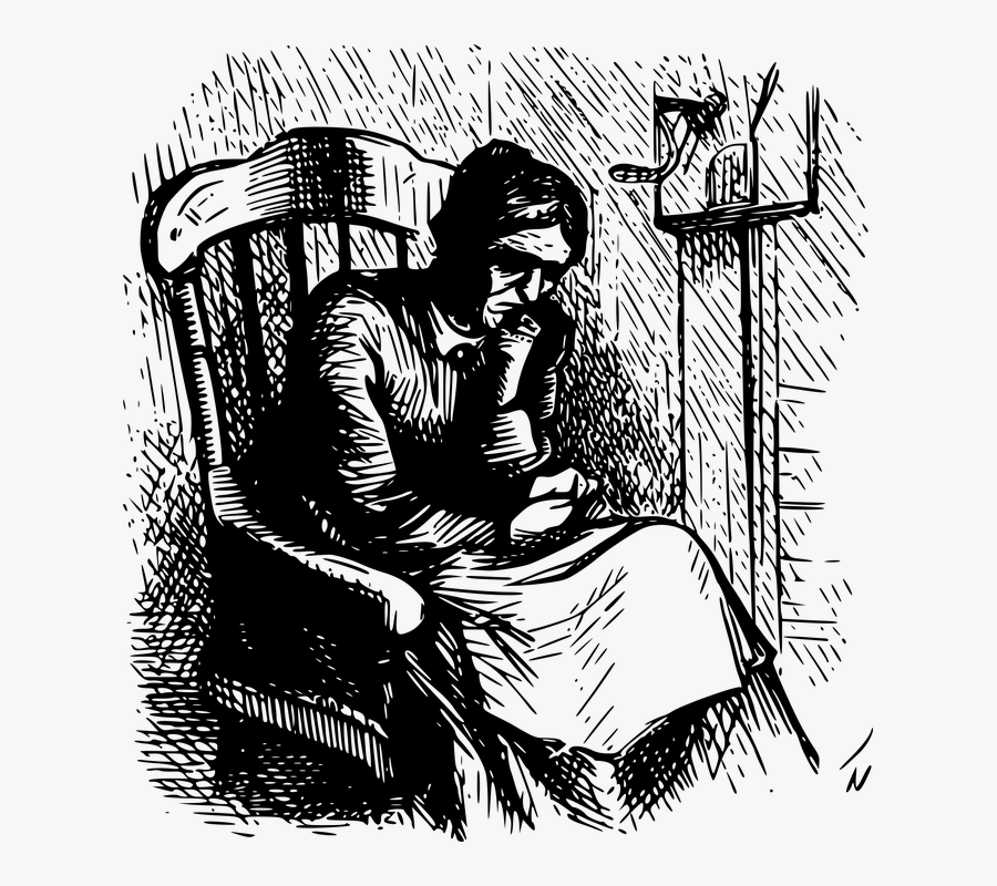 Chaise Bercante, Depression, Loneliness, Old Woman - Depression Png Transparent, Transparent Clipart